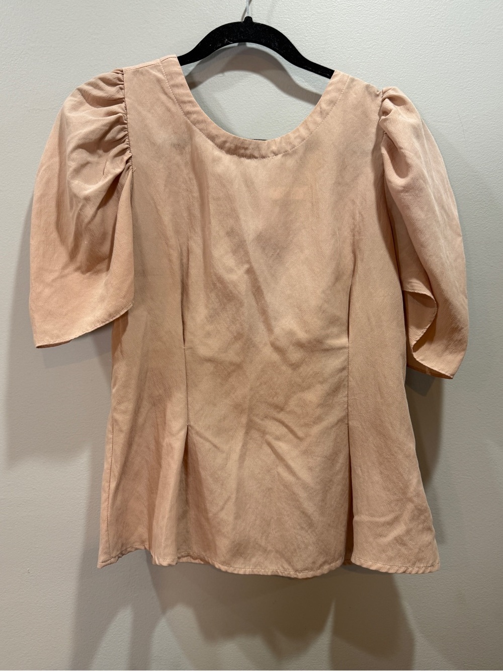 Mustard Seed Size Small Women’s Puff Sleeve Blouse in Blush Pink
